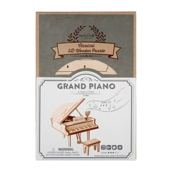 DIY 3D Wood Puzzle - Piano - 74pcs - Picture 3 of 3